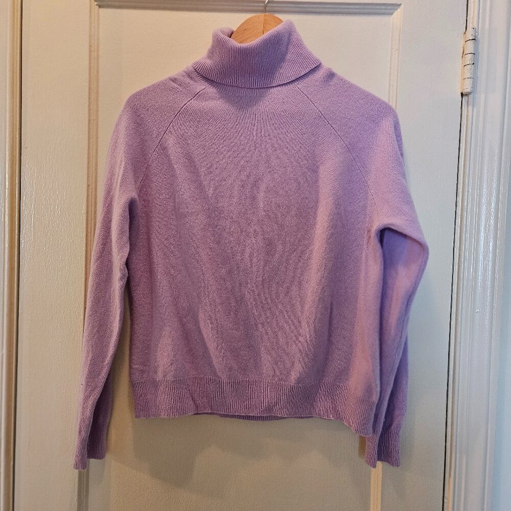 Cashmere Turtleneck Sweater Light Purple